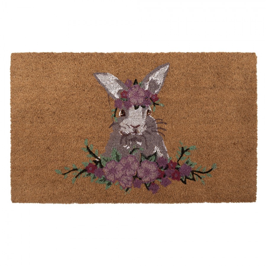 Kokosová rohožka s králíčkem Floral Easter Bunny - 75*45*1 cm
