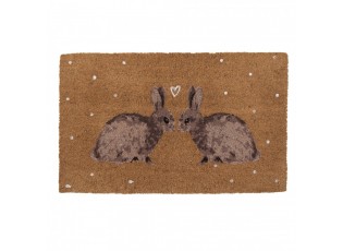 Kokosová rohožka s motivem králíčků Bunnies in Love - 75*45*1 cm