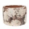 Dekorativní béžovo-hnědý antik terakotový květináč Teracci - Ø 18*11 cm