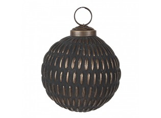 Zlatočerná skleněná vánoční ozdoba - 8*8 cm