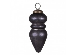 Christmas Bauble ? 5x11 Cm Black Glass Christmas Tree Decorations - 5,00 cm