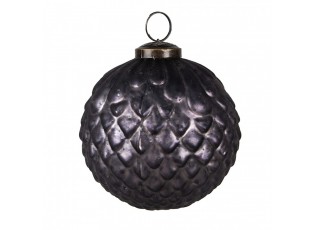 Tmavě fialová skleněná vánoční ozdoba - 10*10 cm
