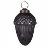 Černá skleněná vánoční ozdoba ve tvaru žaludu - Ø 5*9 cm Barva:&nbsp;černáMateriál: skloHmotnost: 0,06 kg