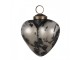 Granitová antik skleněná vánoční ozdoba srdce Noirre - 8*4*8 cm Clayre & Eef