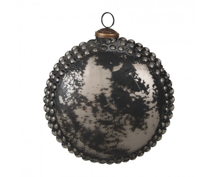 Granitová antik skleněná vánoční ozdoba Noirre - 15*6*15 cm Clayre & Eef