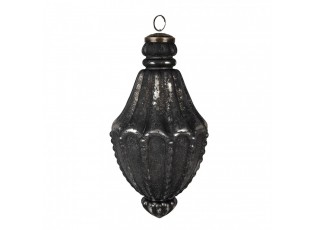 Christmas Bauble ? 11x22 Cm Black Glass Christmas Tree Decorations - 11,00 cm