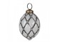 Christmas Bauble ? 6x8 Cm Grey Christmas Tree Decorations - 6,00 cm Clayre & Eef