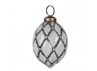 Christmas Bauble ? 6x8 Cm Grey Christmas Tree Decorations - 6,00 cm