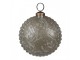 Christmas Bauble ? 10x5x10 Cm Grey Glass Christmas Tree Decorations - 10*5*10 cm Clayre & Eef