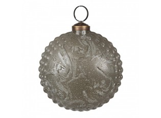 Christmas Bauble ? 10x5x10 Cm Grey Glass Christmas Tree Decorations - 10*5*10 cm