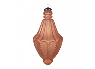 Christmas Bauble ? 14x26 Cm Orange Glass Christmas Tree Decorations - 14,00 cm