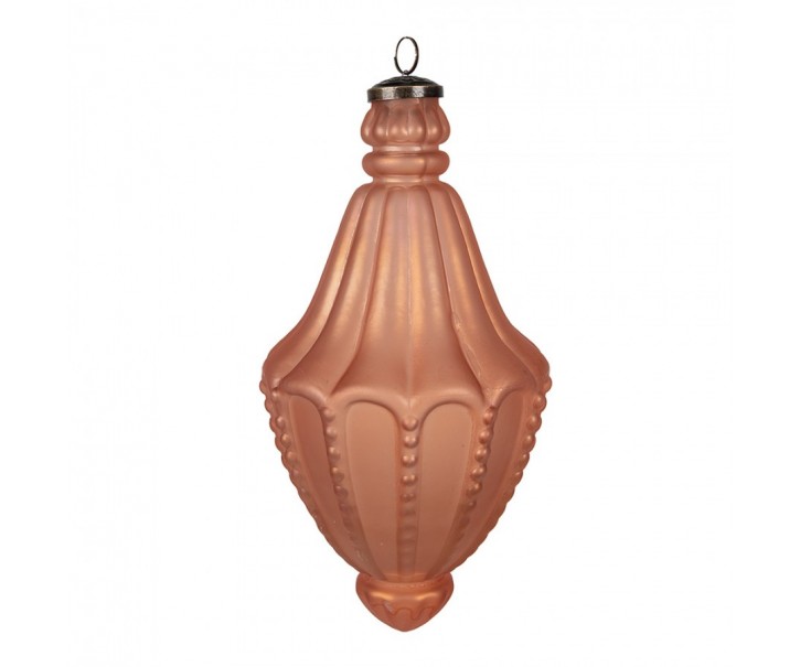 Christmas Bauble ? 14x26 Cm Orange Glass Christmas Tree Decorations - 14,00 cm Clayre & Eef