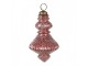 Christmas Bauble Set of 4 ? 8x15 cm Red Glass Christmas Tree Decorations - 8,00 cm Clayre & Eef