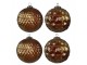 Christmas Bauble Set of 4 ? 15x15 cm Gold colored Glass Christmas Tree Decorations - (4) ? 15*15 cm Clayre & Eef