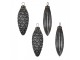 Christmas Bauble Set Of 4 ? 7/6 Cm Grey Glass Christmas Tree Decorations - (4) ? 8*15 cm Clayre & Eef