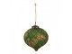 Christmas Bauble Set Of 4 ? 13x13 Cm Brown Green Glass Christmas Tree Decorations - (4) ? 15*15 cm Clayre & Eef