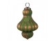 Christmas Bauble Set Of 4 ? 9/8 Cm Brown Green Glass Christmas Tree Decorations - (4) ? 8*15 cm Clayre & Eef