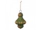 Christmas Bauble Set Of 4 ? 9/8 Cm Brown Green Glass Christmas Tree Decorations - (4) ? 8*15 cm Clayre & Eef