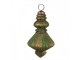 Christmas Bauble Set Of 4 ? 9/8 Cm Brown Green Glass Christmas Tree Decorations - (4) ? 8*15 cm Clayre & Eef
