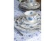 Bílý jídelní talíř s modrými růžičkami Blue Rose Blooming - Ø 27*2 cm