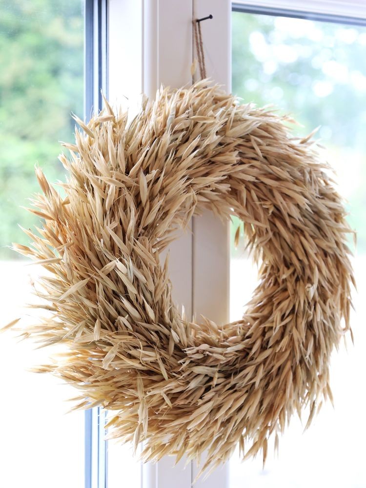 Přírodní slaměný dekorativní věnec s klasy Fleur - Ø 30 cm