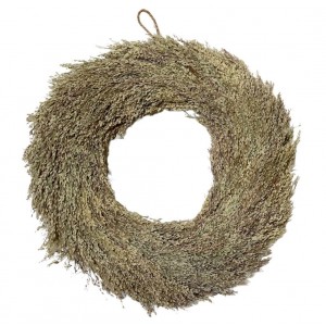 Přírodní dekorativní věnec s trávou Fleur - Ø 35 cm