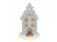 Modrá vánoční perníková chaloupka Gingerbread House - 13*13*20 cm 