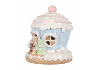 Cukrová perníková chaloupka s Led světýlky Gingerbread House - Ø 12*14 cm/ 3*AAA