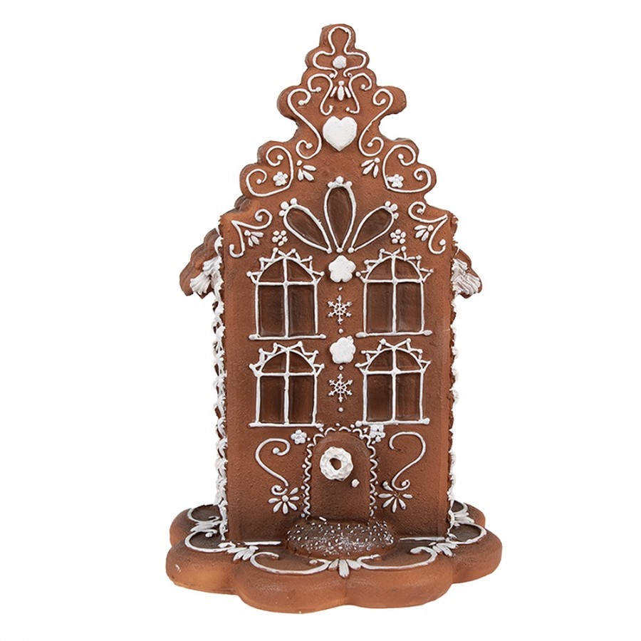 Vánoční perníková chaloupka s Led světýlky Gingerbread House - 13*13*20 cm / 2*AAA