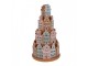 Svítící perníková věž z barevných chaloupek Gingerbread House - Ø 18*33 cm / 3*AAA