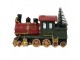 Decoration Train 11x5x7 Cm Red Green Plastic Christmas Decoration - 11*5*7 cm Clayre & Eef