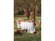 Bílá antik kovová zahradní židle / křeslo Lillien - 82*50*90 cm