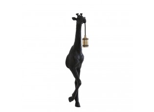 Černá antik nástěnná lampa žirafa Giraffe - 24*12*75 cm / E27