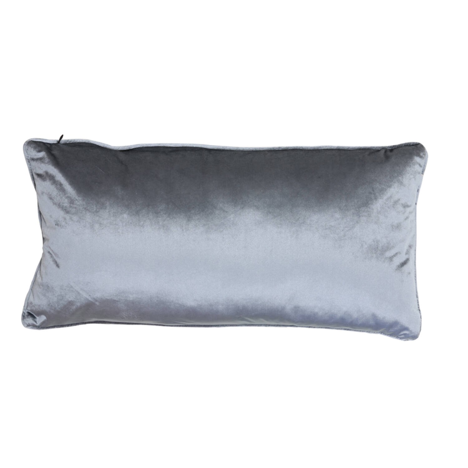Modrý sametový polštář se zlatými ornamenty Janise - 60*30 cm