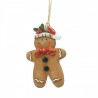 Hnědá vánoční ozdoba Perníček Gingerbread - 6*1*8 cm