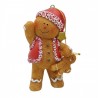 Hnědá vánoční ozdoba Perníček Gingerbread - 6*4*9 cm Barva: hnědáMateriál: PolyresinHmotnost: 0,07 kg