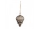Christmas Bauble ? 15x20 Cm Silver Colored Brown Glass - 15,00 cm Clayre & Eef