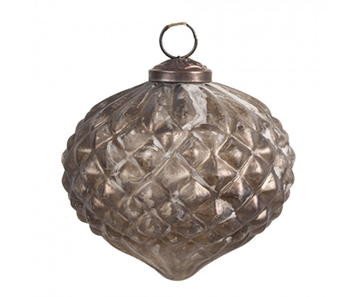 Skleněná vánoční ozdoba Éclat Bronze XS - 8*8 cm Clayre & Eef