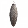 Tmavě stříbrná vánoční ozdoba šiška - 6*16 cm&nbsp; Barva:&nbsp;tmavě stříbrnáMateriál: skloHmotnost: 0,09 kg