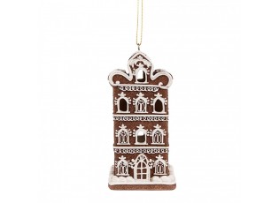 Závěsná svítící ozdoba perníková chaloupka Gingerbread House - 7*6*12/24 cm