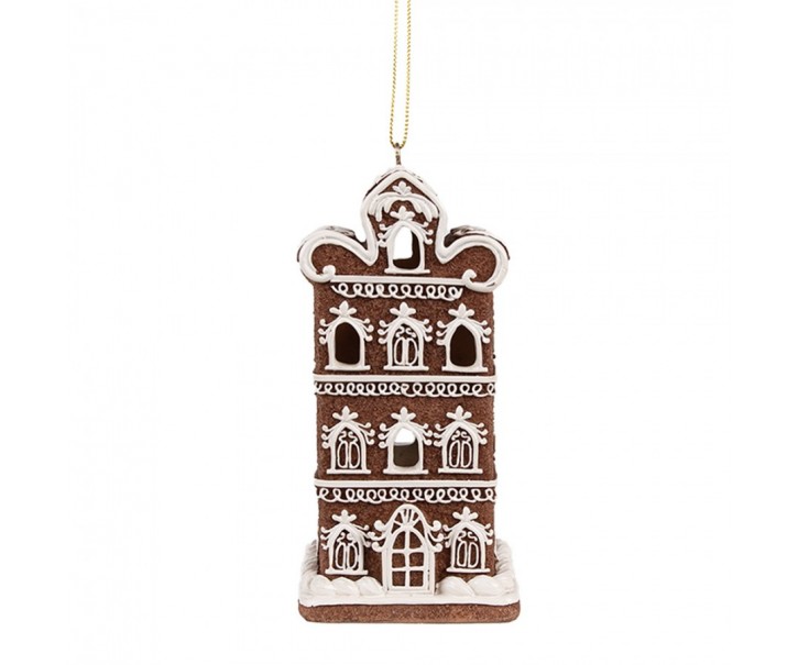 Závěsná svítící ozdoba perníková chaloupka Gingerbread House - 7*6*12/24 cm