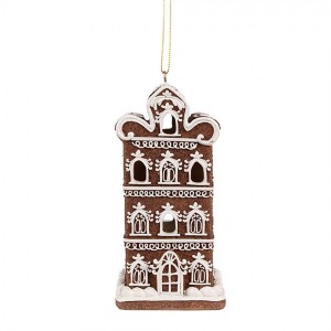 Závěsná svítící ozdoba perníková chaloupka Gingerbread House - 7*6*12/24 cm