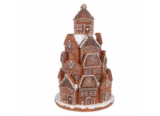 Svítící perníková věž z chaloupek Gingerbread House - Ø 18 * 28 cm/ 3*AAA