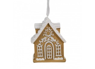 Závěsná vánoční ozdoba perníková chaloupka Gingerbread House - 6*4*7 cm