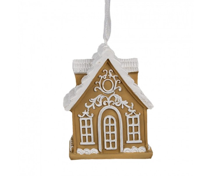 Závěsná vánoční ozdoba perníková chaloupka Gingerbread House - 6*4*7 cm