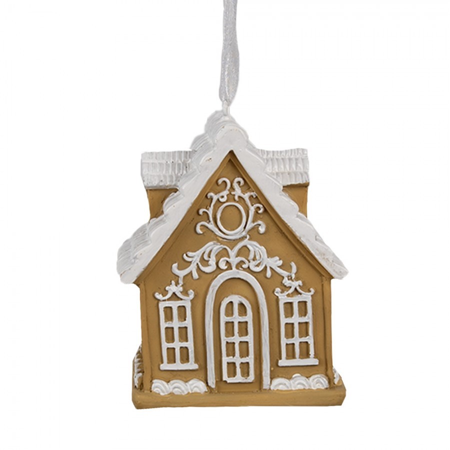 Závěsná vánoční ozdoba perníková chaloupka Gingerbread House - 6*4*7 cm
