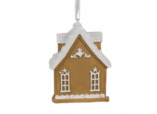 Závěsná vánoční ozdoba perníková chaloupka Gingerbread House - 6*4*7 cm