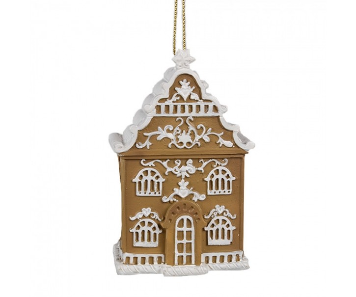 Závěsná vánoční ozdoba perníková chaloupka Gingerbread House - 6*4*9 cm