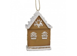 Závěsná vánoční ozdoba perníková chaloupka Gingerbread House - 6*4*9 cm