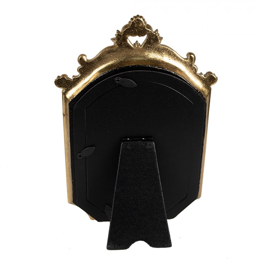Zlatý antik fotorámeček se zrcátky a ornamenty Baroque - 15*3*22 cm / 10*15 cm